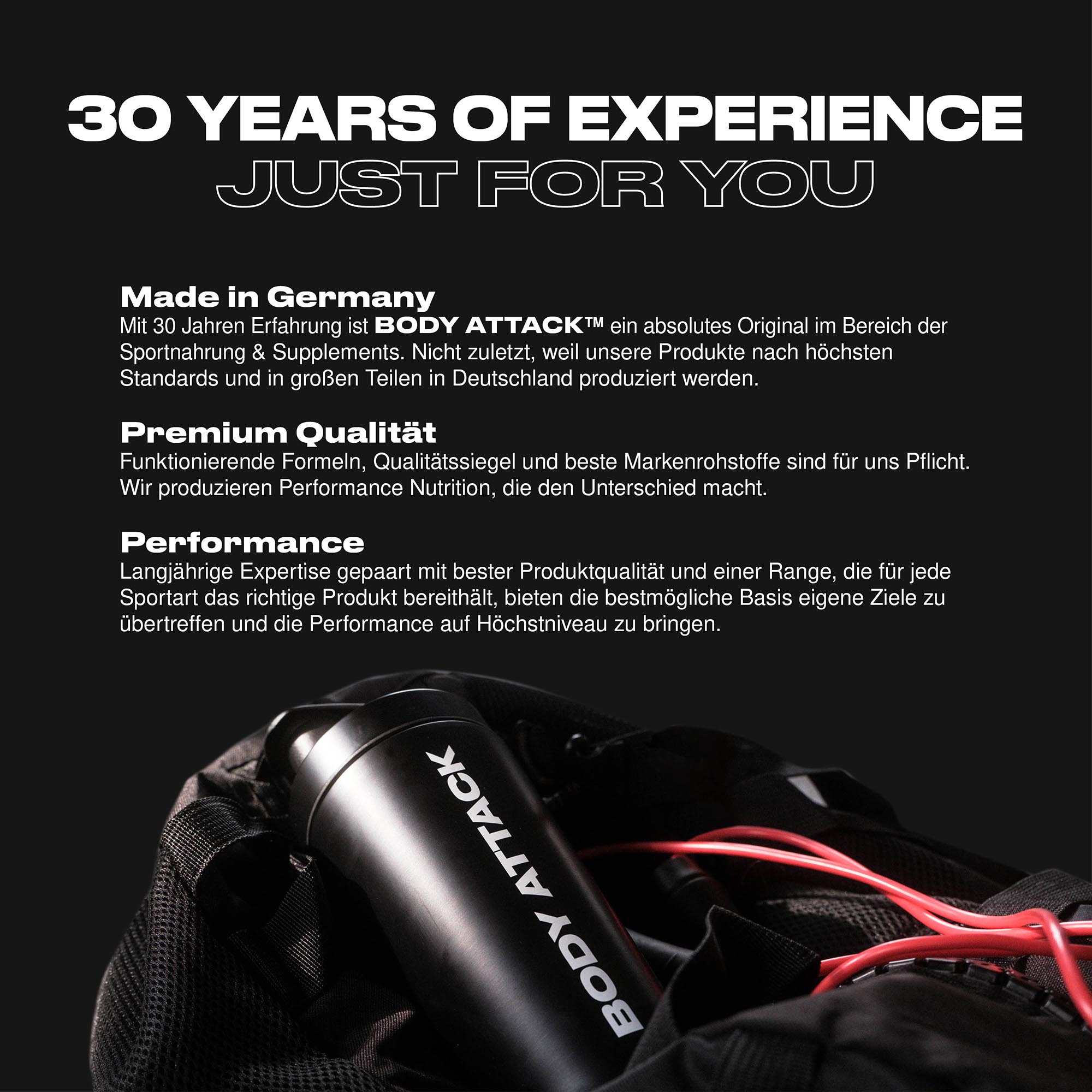 30 Years of Experience Informationsbanner