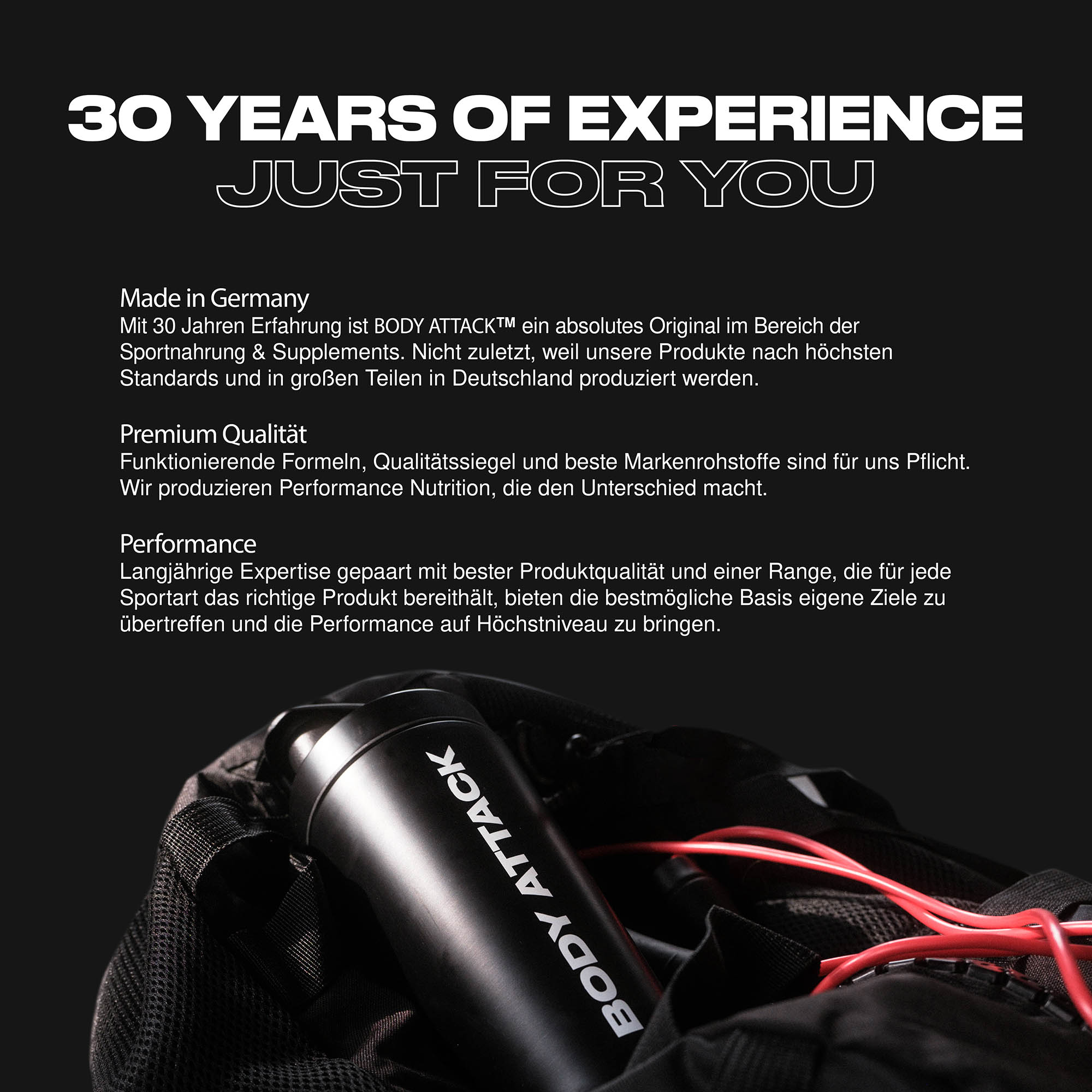 30 Years of Experience Informationsbanner