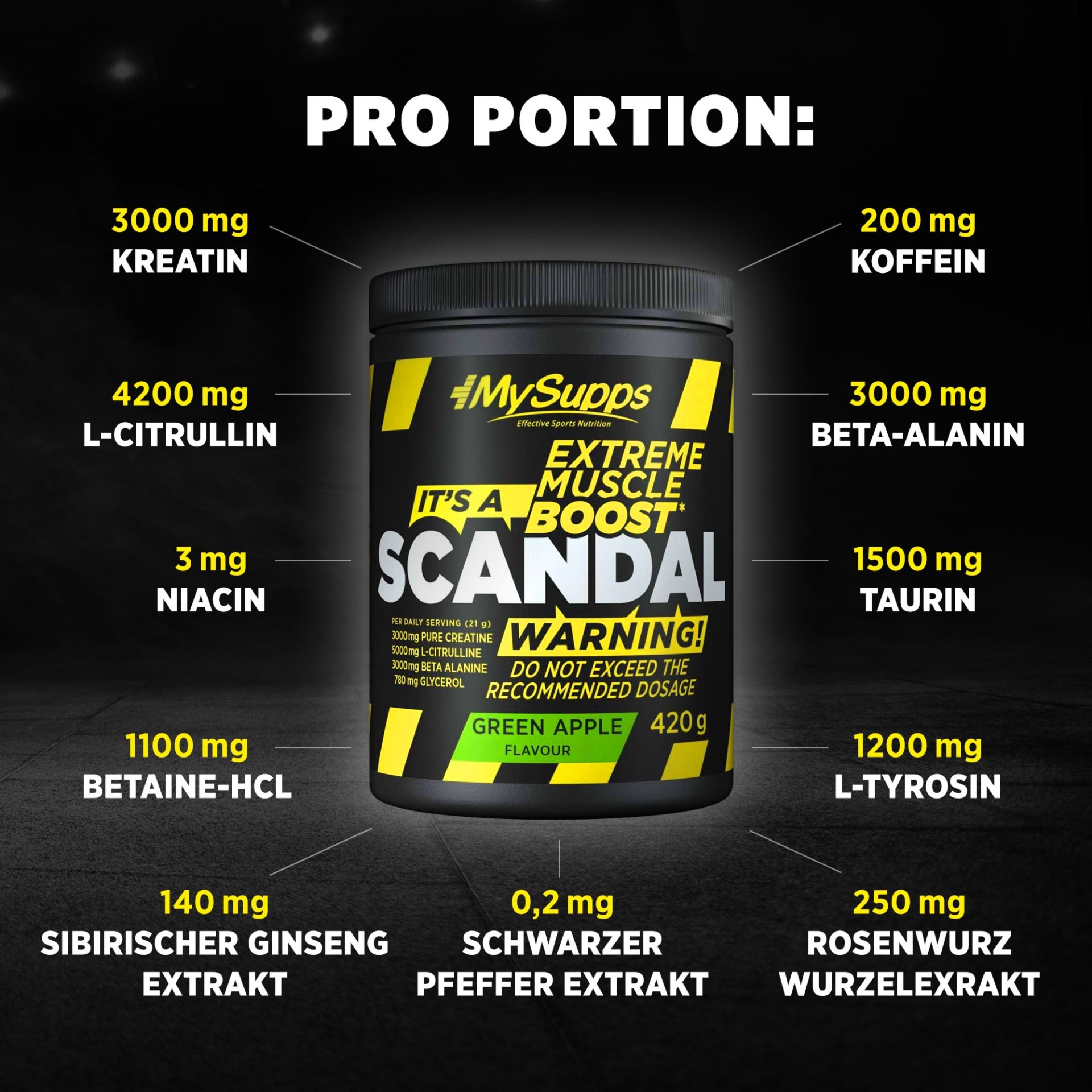 My Supps Extreme Muscle Boost Informationsbanner