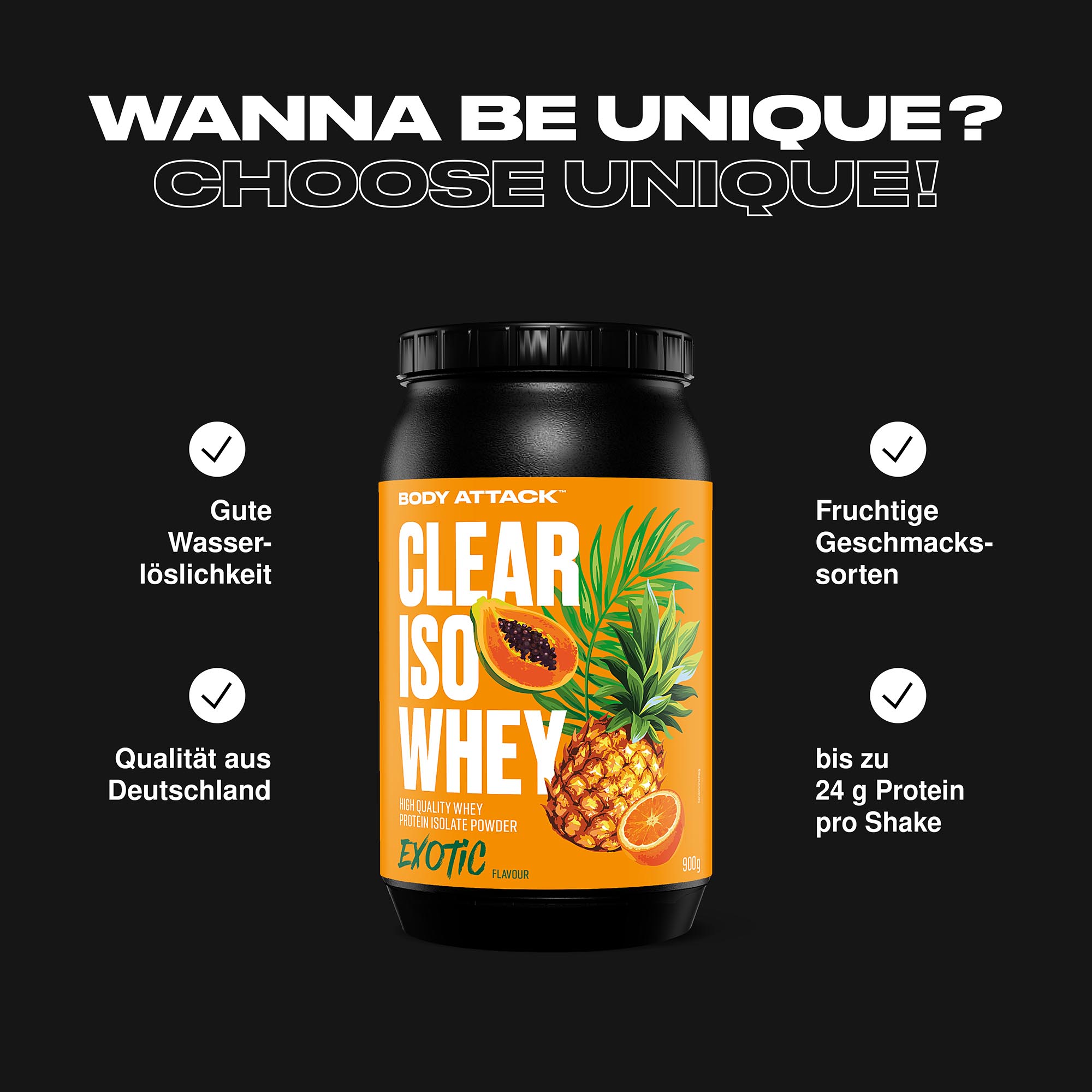 Clear Iso Whey Informationsbanner