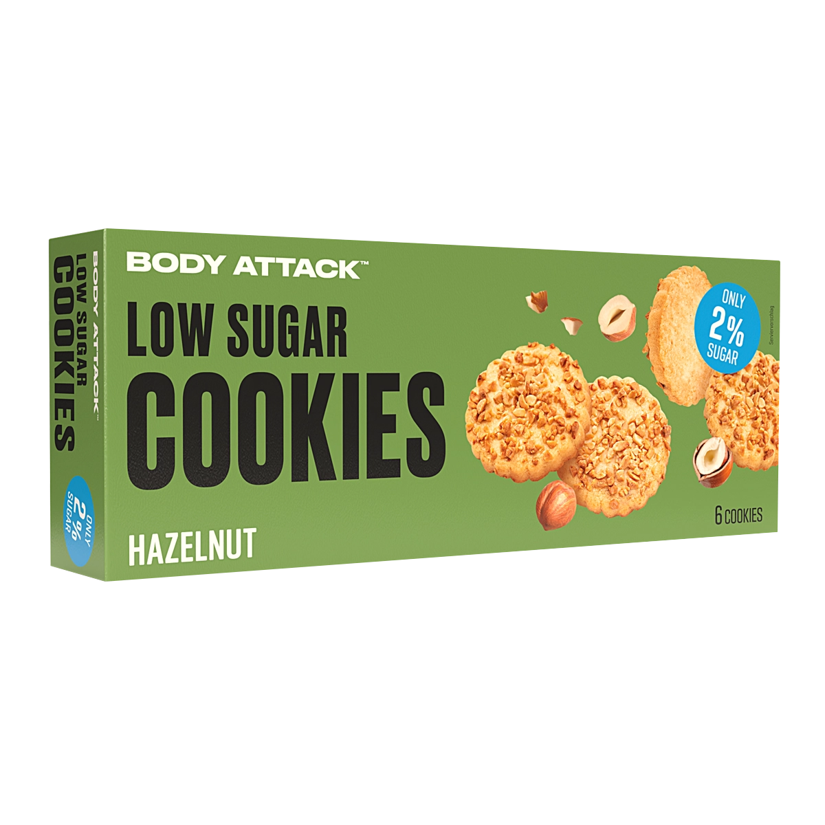 Eine Verpackung Low Sugar Cookies Hazelnut