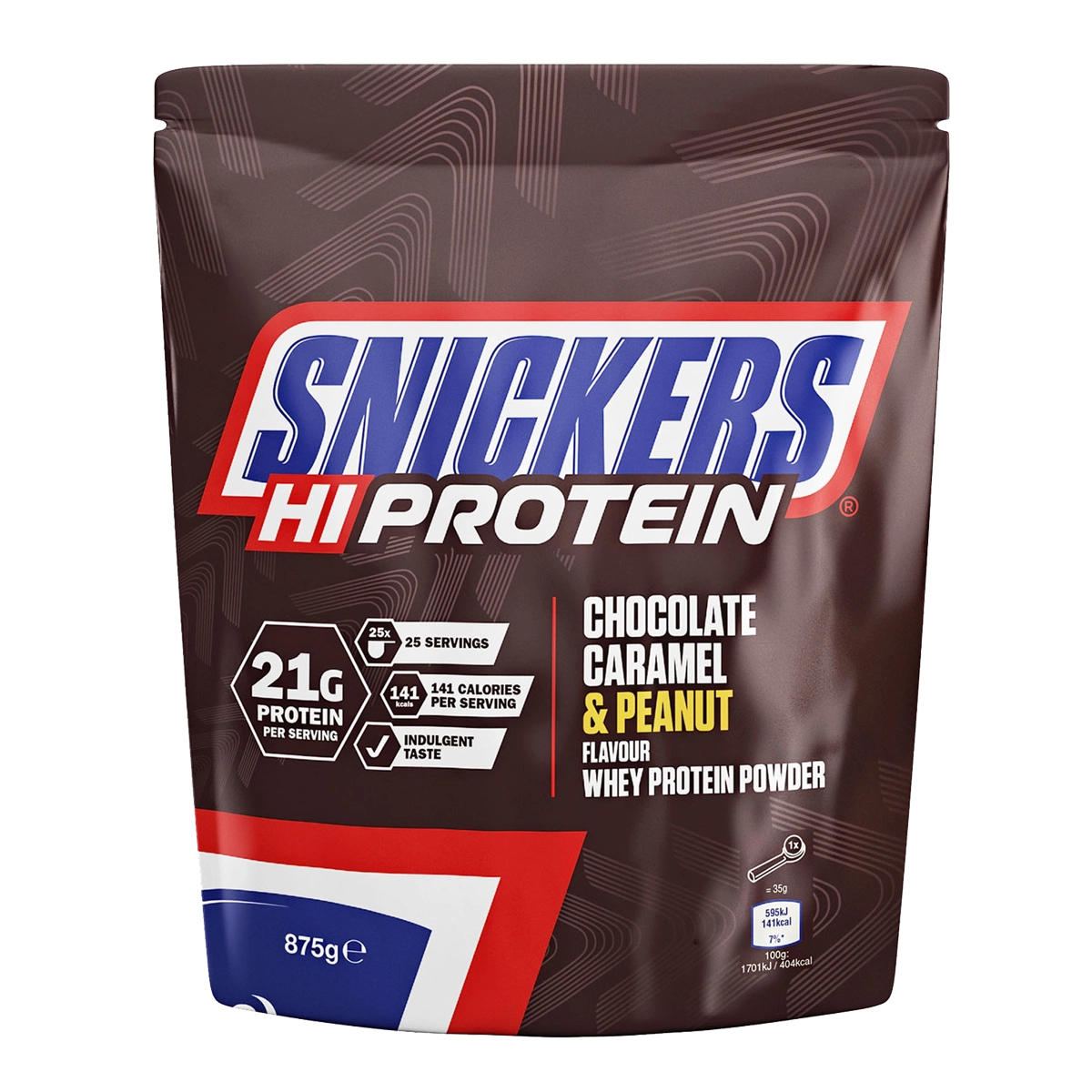 Eine Packung Snickers HI Protein