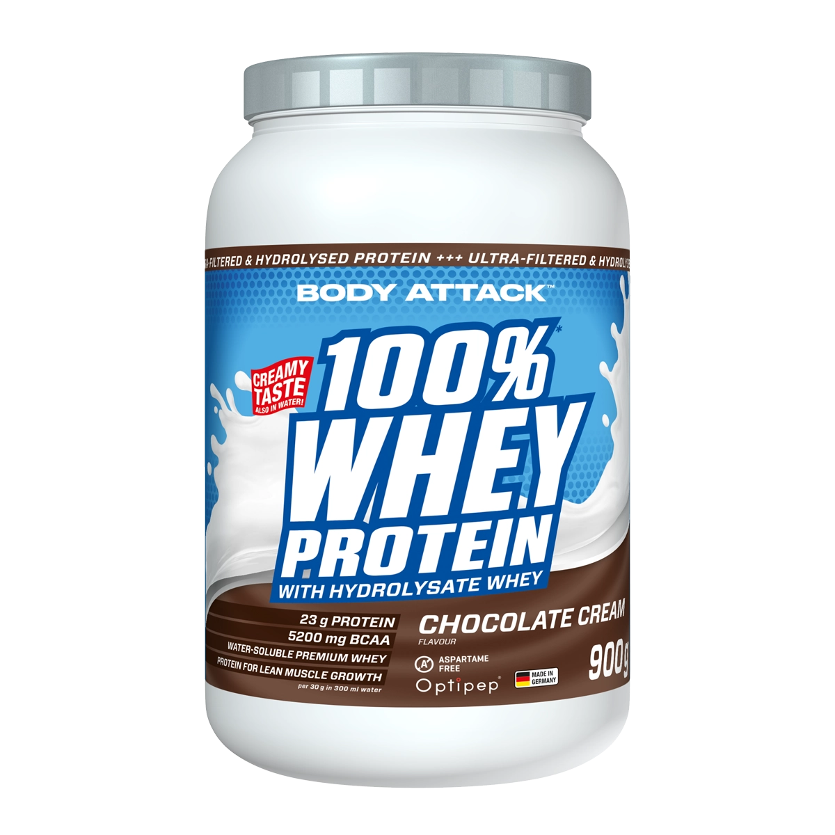 Eine Dose 100% Whey Protein Chocolate Cream