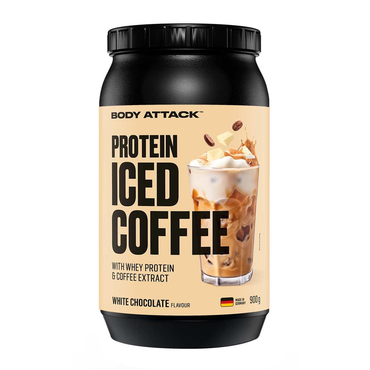Eine Dose Protein Iced Coffee White Chocolate
