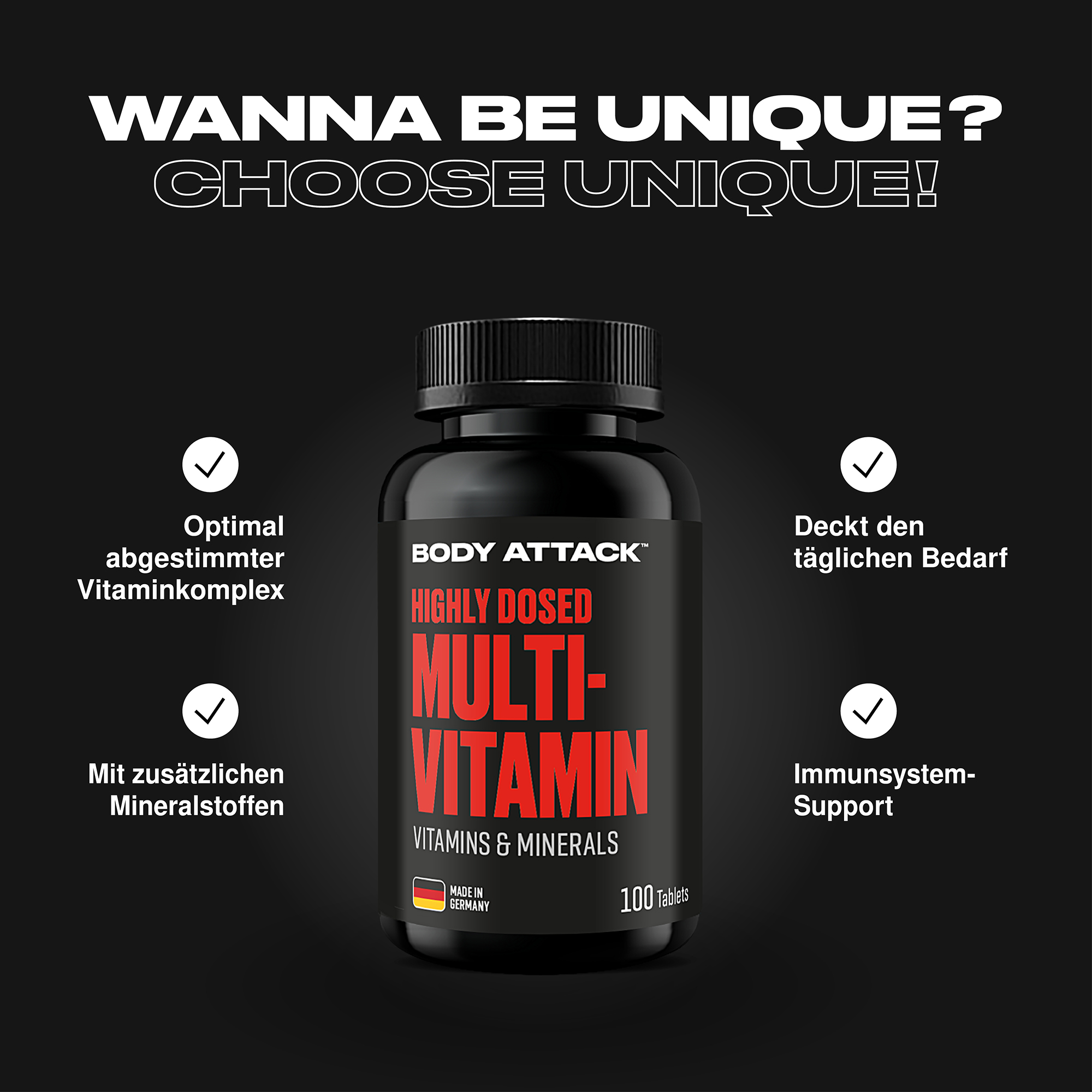Highly Dosed Multivitamin Informationsbanner
