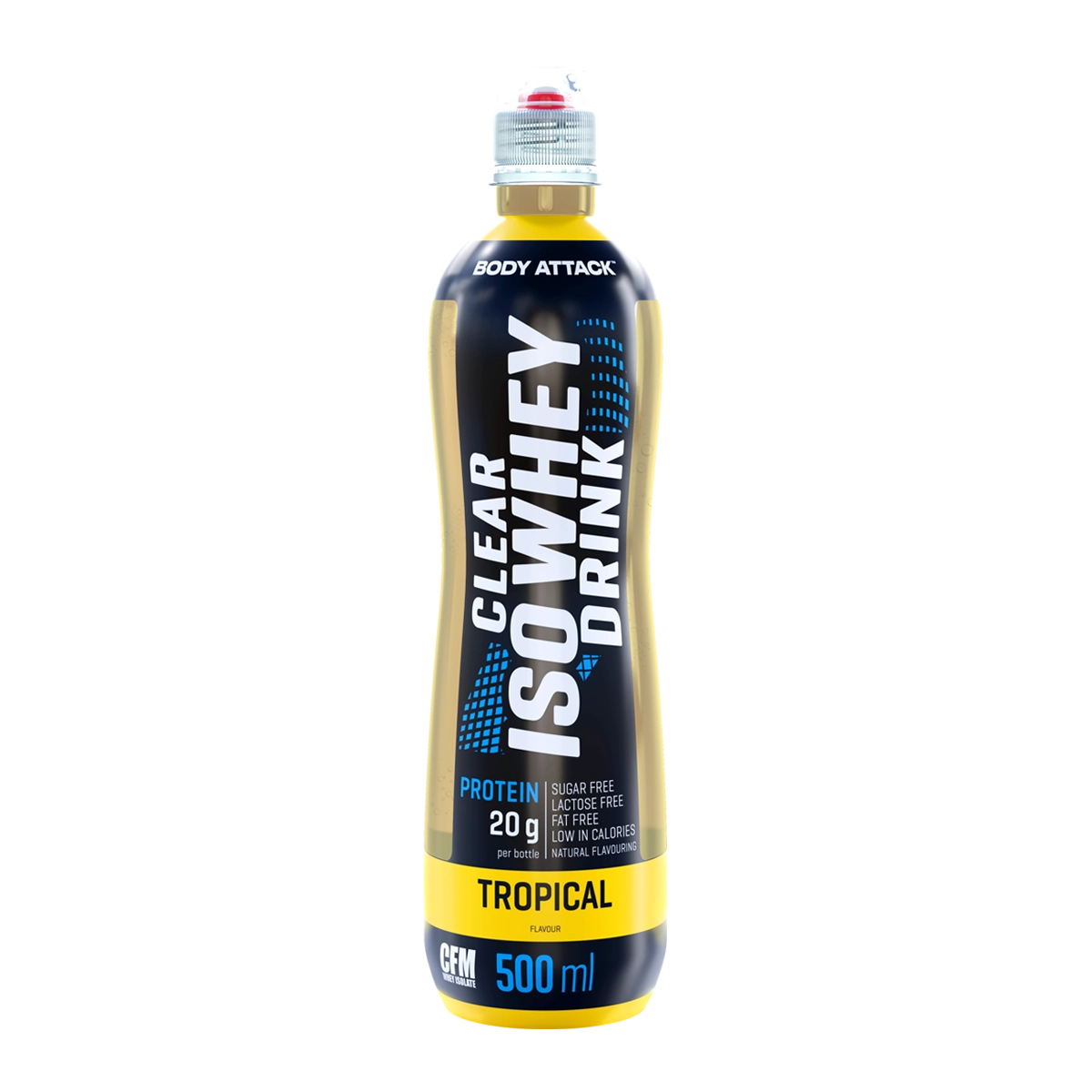 Eine Flasche Clear Iso Whey Drink Tropical