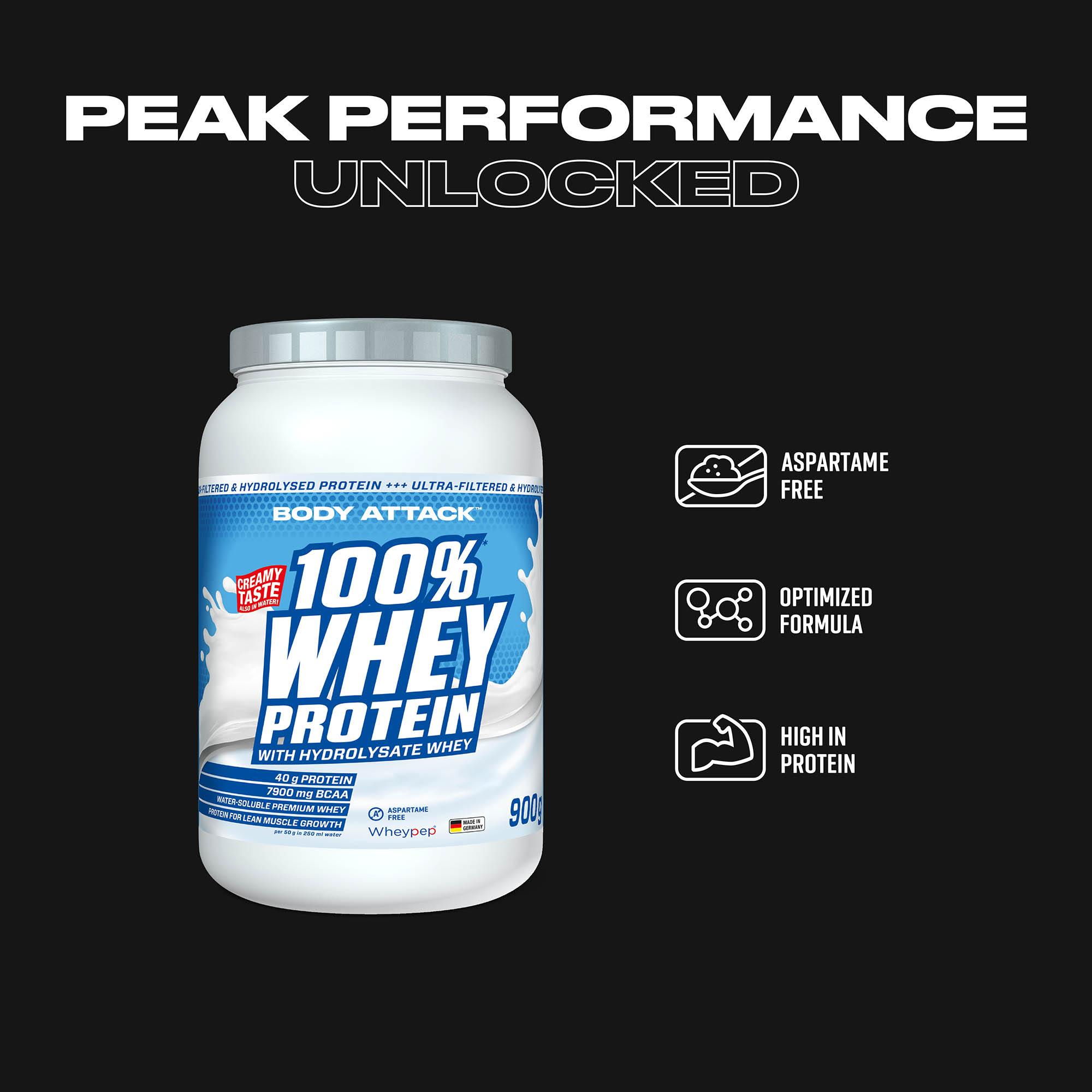 100% Whey Protein Informationsbanner